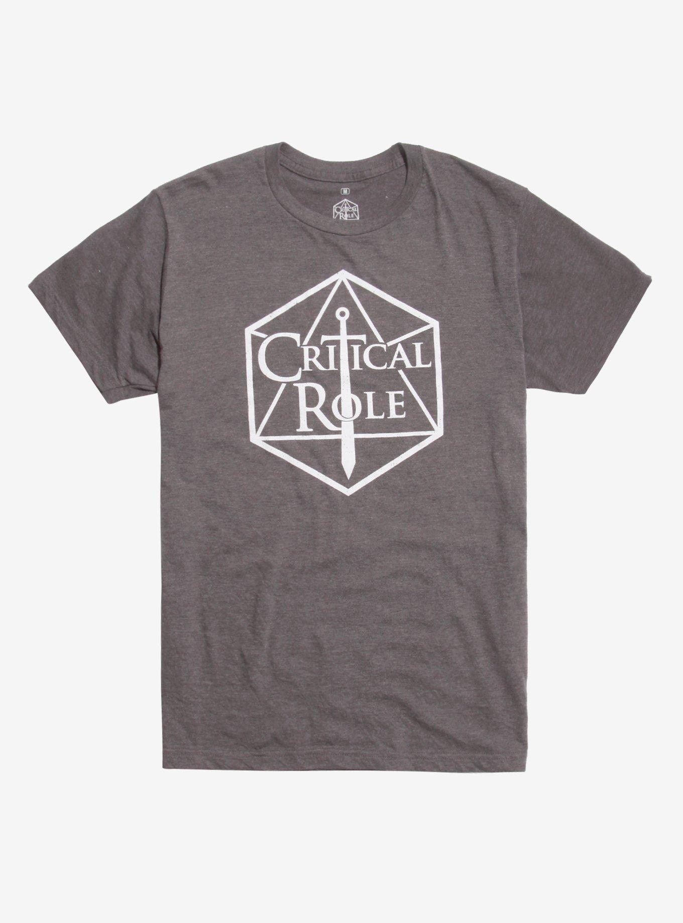 Critical Role White Logo T-Shirt, BLACK, hi-res