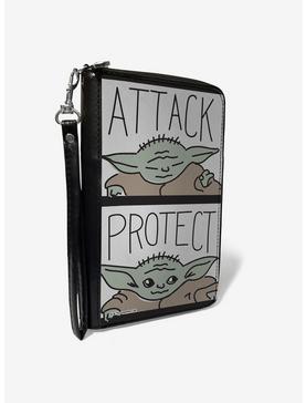 Star Wars The Mandalorian The Child Attack Protect Zip Around Wallet, , hi-res