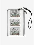 Star Wars The Mandalorian Child Protect Attack Snack White Wallet Canvas Zip Clutch, , hi-res