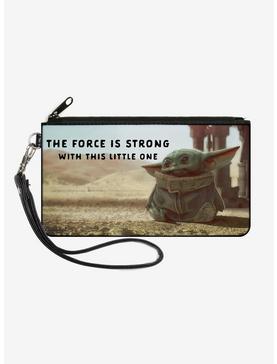 Star Wars The Mandalorian Child The Force Is Strong Wallet Canvas Zip Clutch, , hi-res