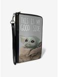 Star Wars The Mandalorian The Child This is My Good Side Gray Wallet Canvas Zip Clutch, , hi-res