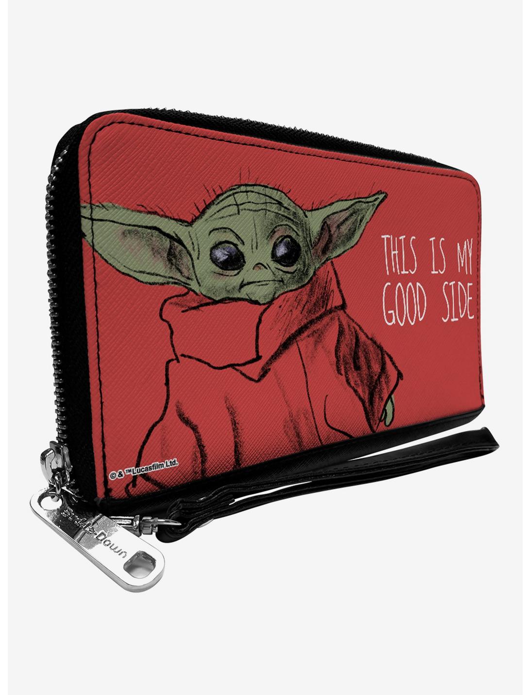 Star Wars The Mandalorian This is My Good Side Red Zip Around Wallet, , hi-res