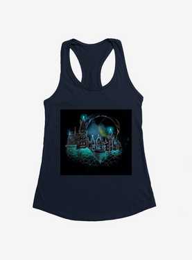 Harry Potter Hogwarts Castle Glow Girls Black Tank Top, , hi-res