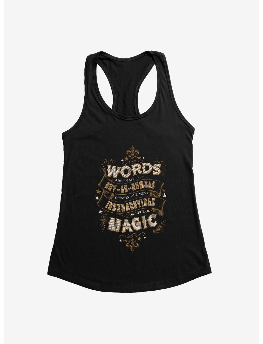 Harry Potter Words Are Magic Quote Womens Tank, BLACK, hi-res