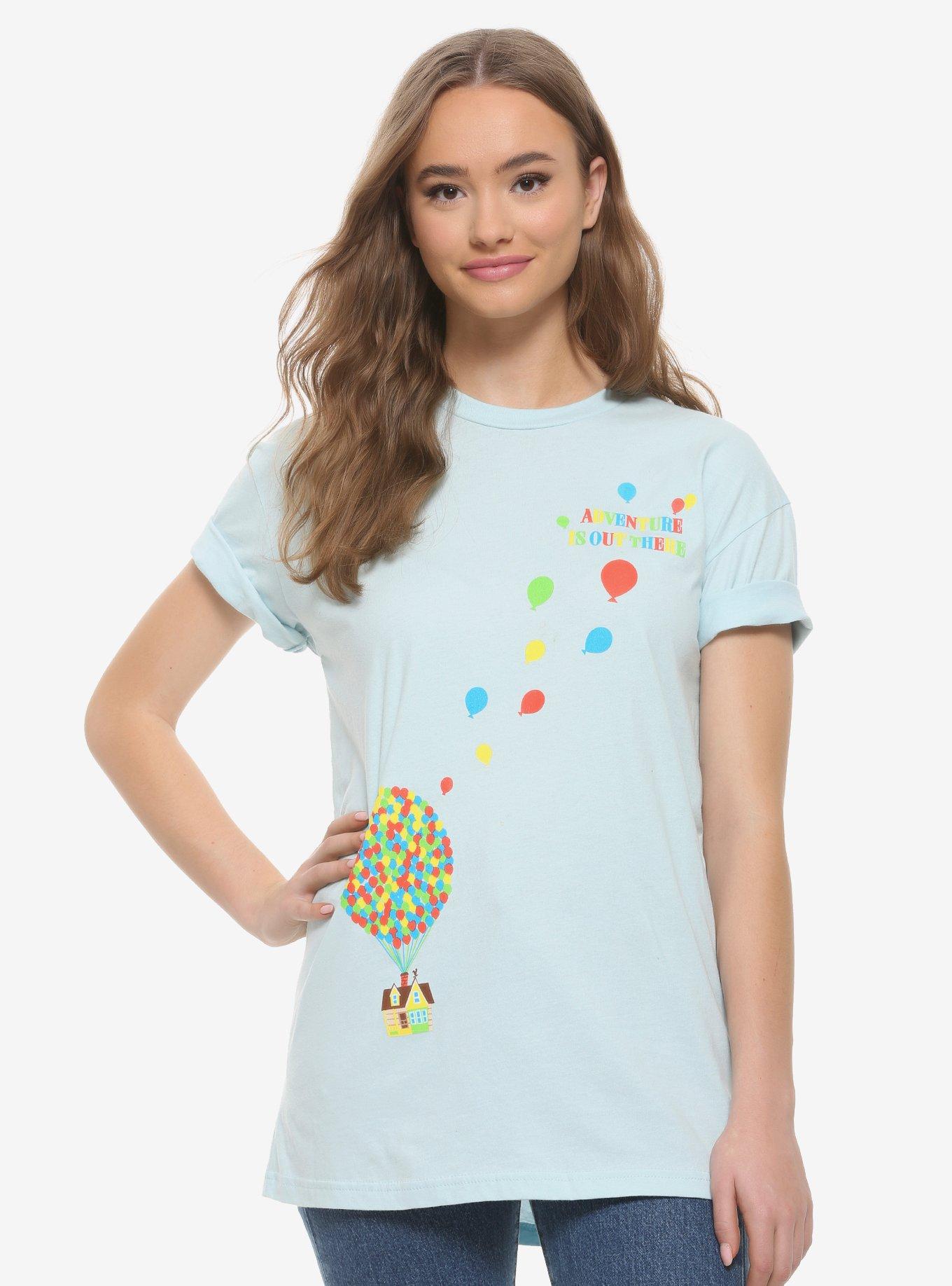 Disney Pixar Up Adventure is Out There Balloons Women's T-Shirt - BoxLunch Exclusive, BLUE, hi-res