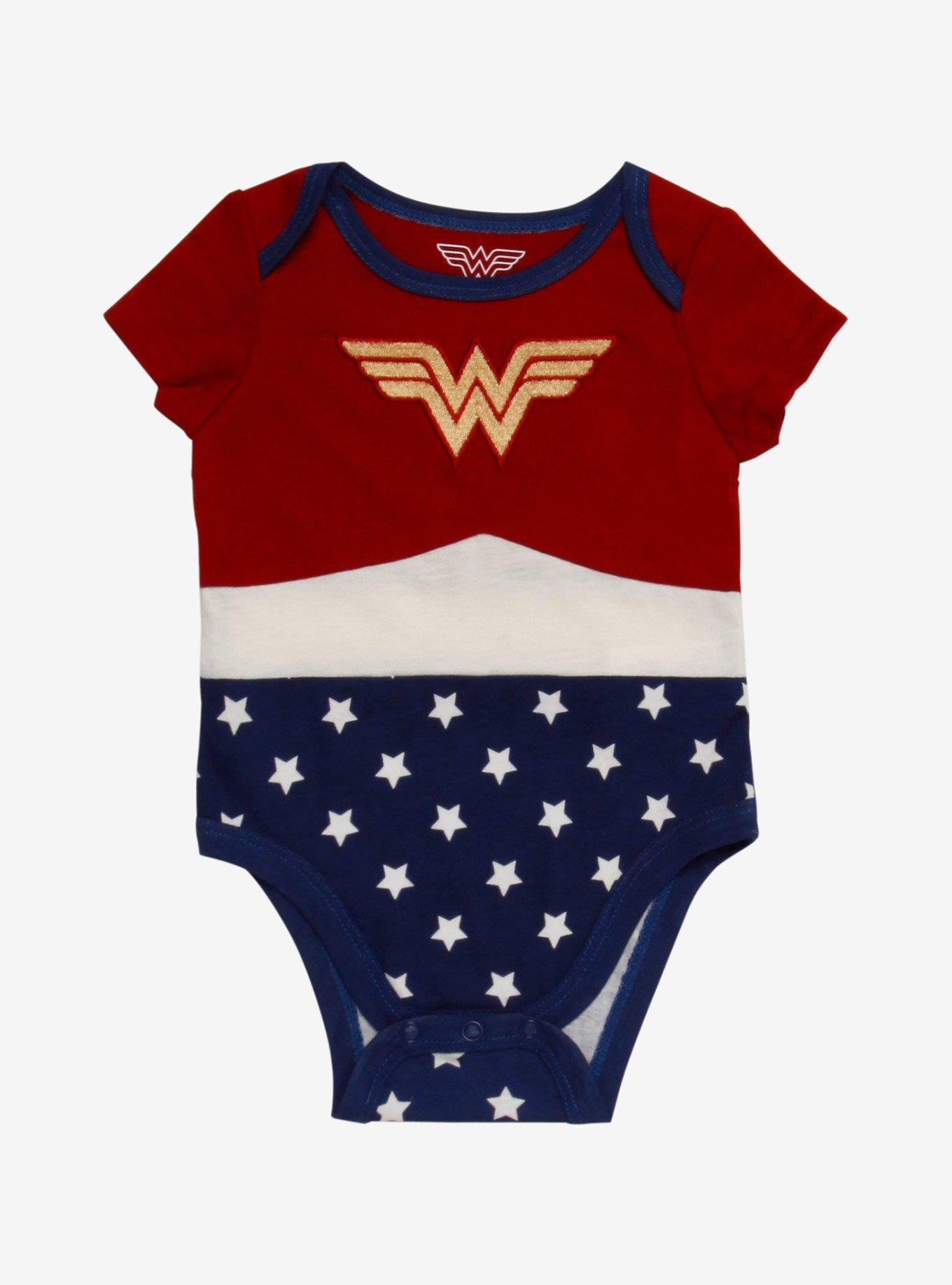 DC Comics Wonder Woman Infant One-Piece - BoxLunch Exclusive, BLUE, hi-res