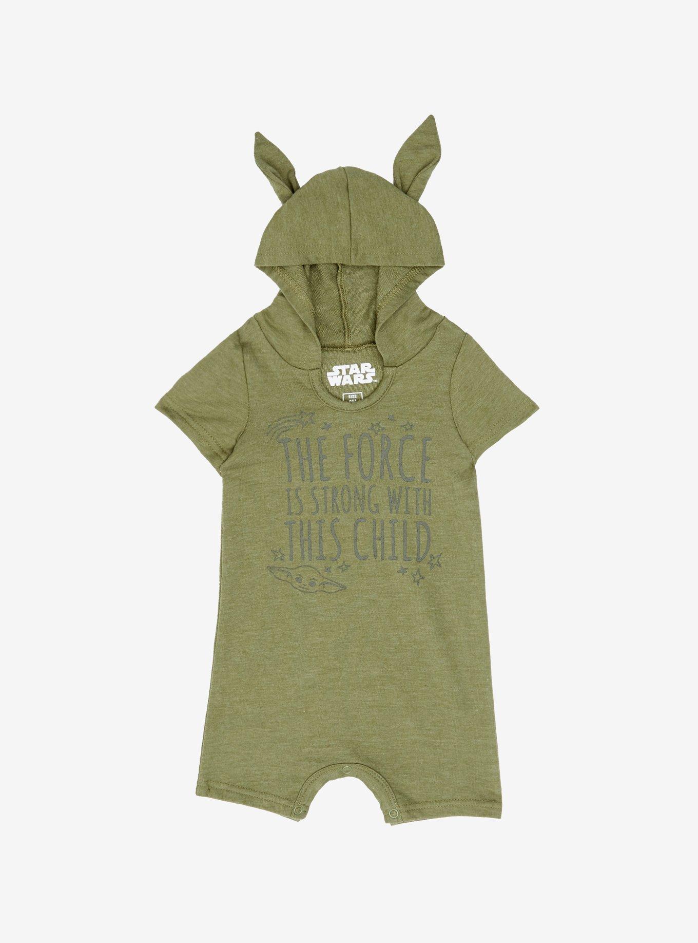 Star Wars Yoda Ears Infant One-Piece - BoxLunch Exclusive, BLACK, hi-res