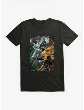 DC Comics Birds Of Prey Black Canary Battle Comic Art T-Shirt, , hi-res