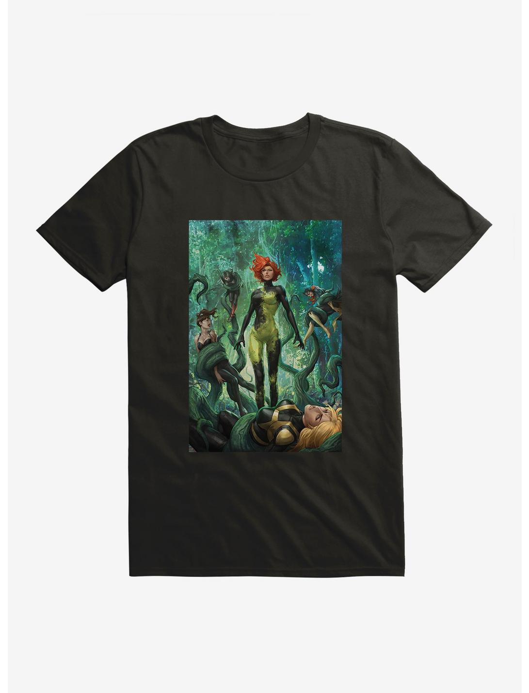 DC Comics Birds Of Prey Poison Ivy Death Grip Comic Art T-Shirt, BLACK, hi-res