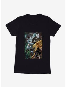 DC Comics Birds Of Prey Black Canary Battle Comic Art Womens T-Shirt, , hi-res