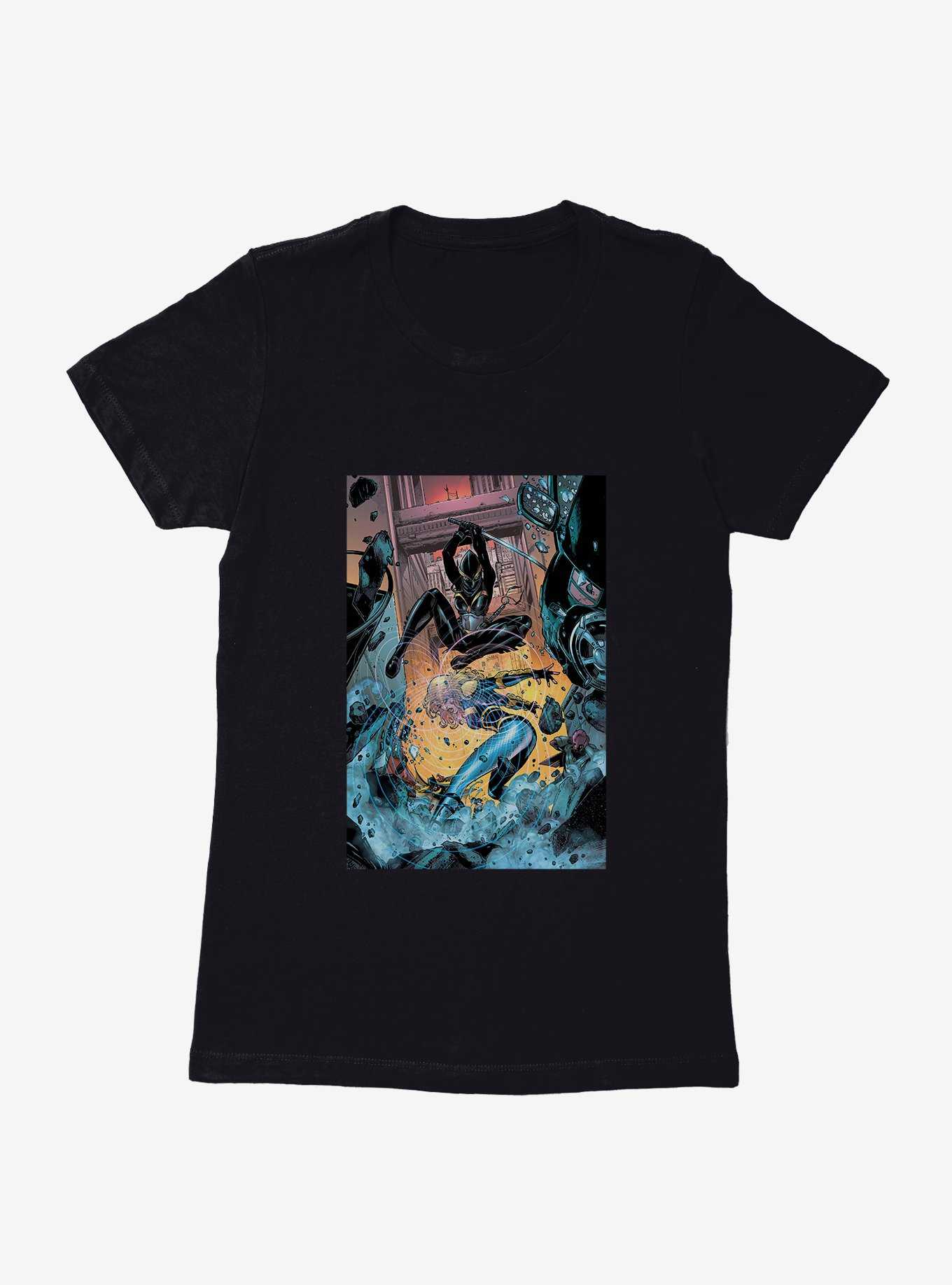 DC Comics Birds Of Prey Cassandra Cain Battle Comic Art Womens T-Shirt, , hi-res