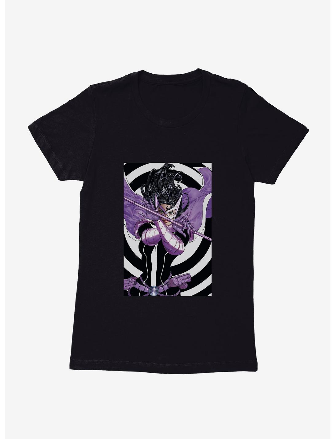 DC Comics Birds Of Prey Huntress Hypnosis Womens T-Shirt, BLACK, hi-res