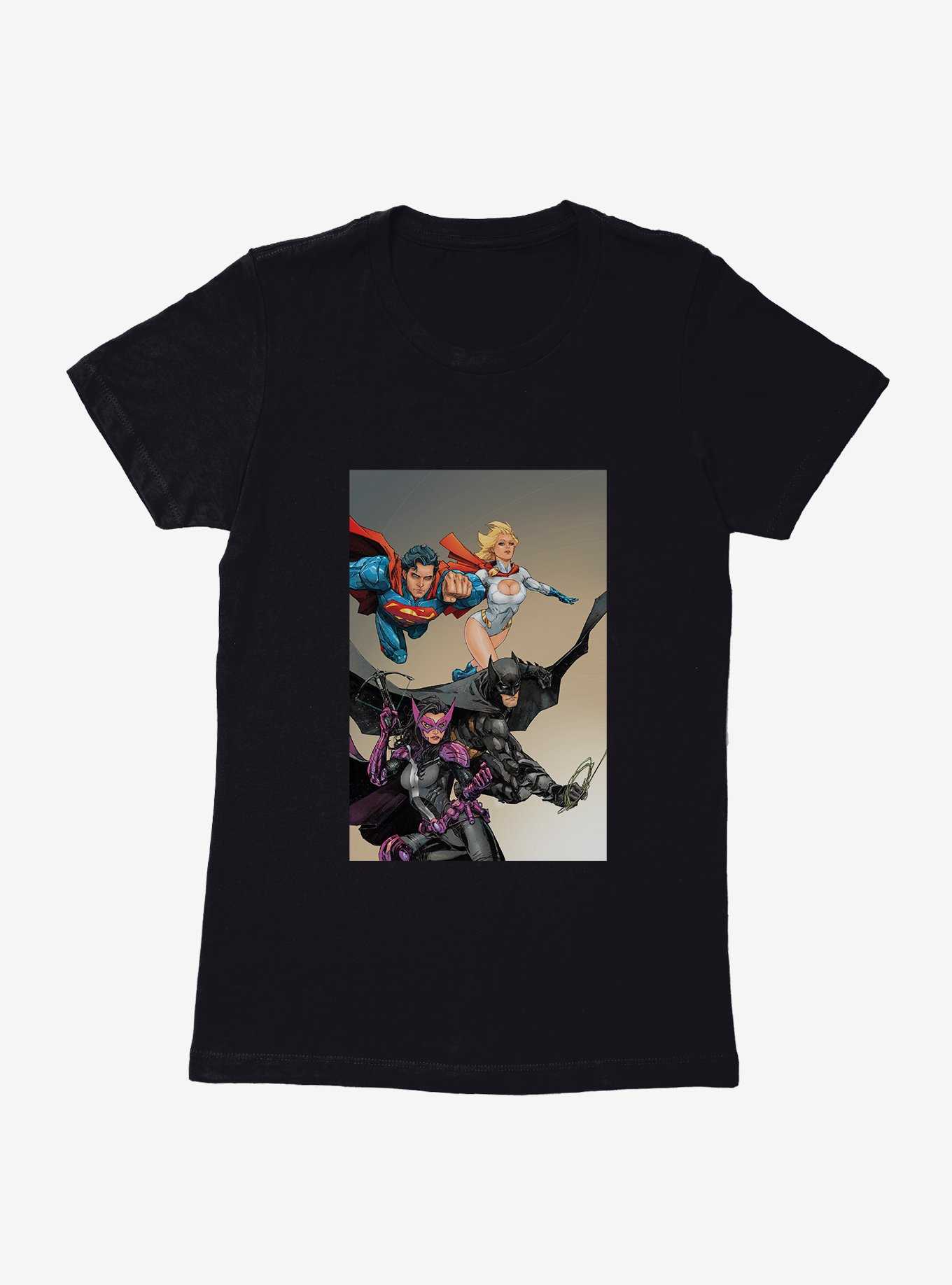 DC Comics Birds Of Prey Huntress And Justice League Womens T-Shirt, , hi-res