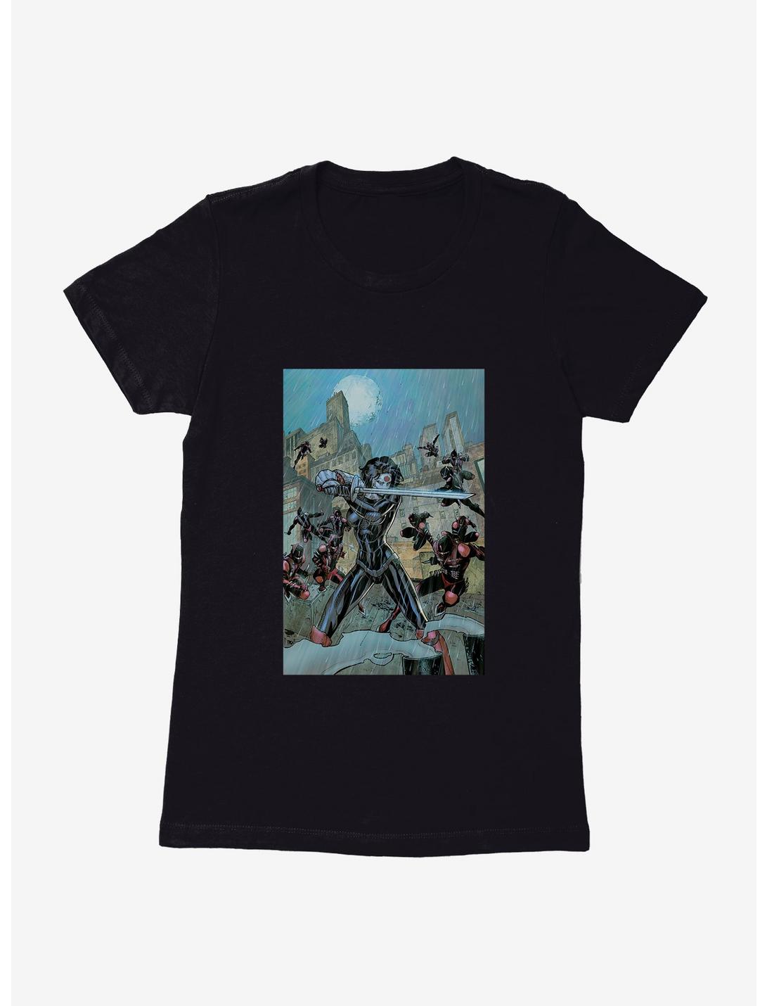 DC Comics Birds Of Prey Katana In Battle Womens T-Shirt, BLACK, hi-res