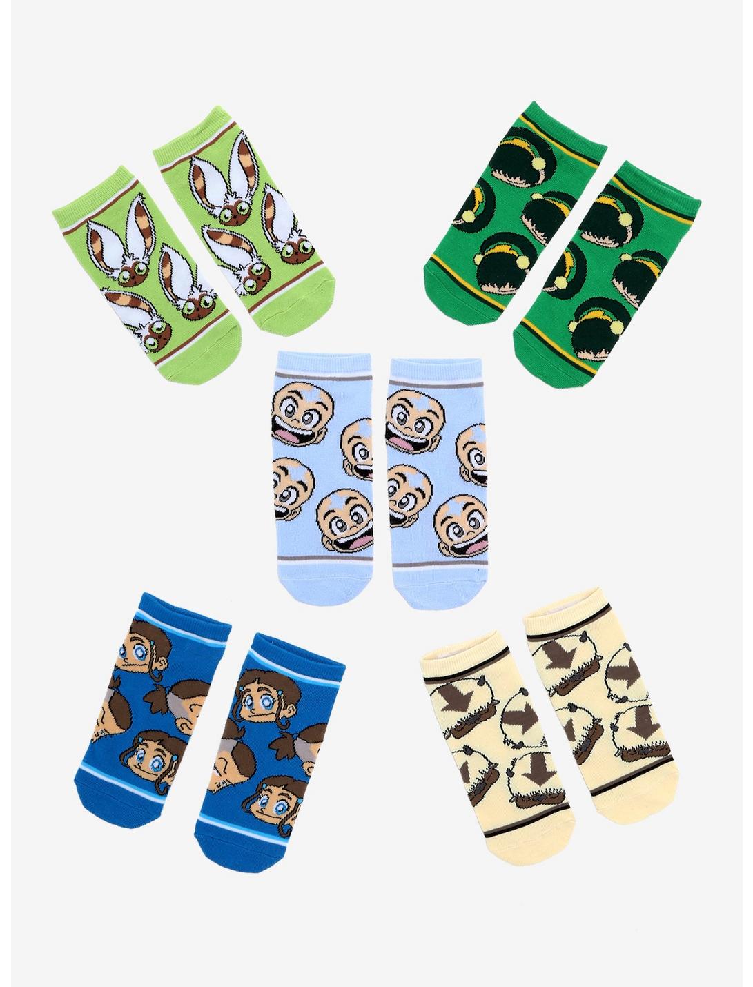 Avatar: The Last Airbender Characters Allover Print Crew Sock Set - BoxLunch Exclusive, , hi-res