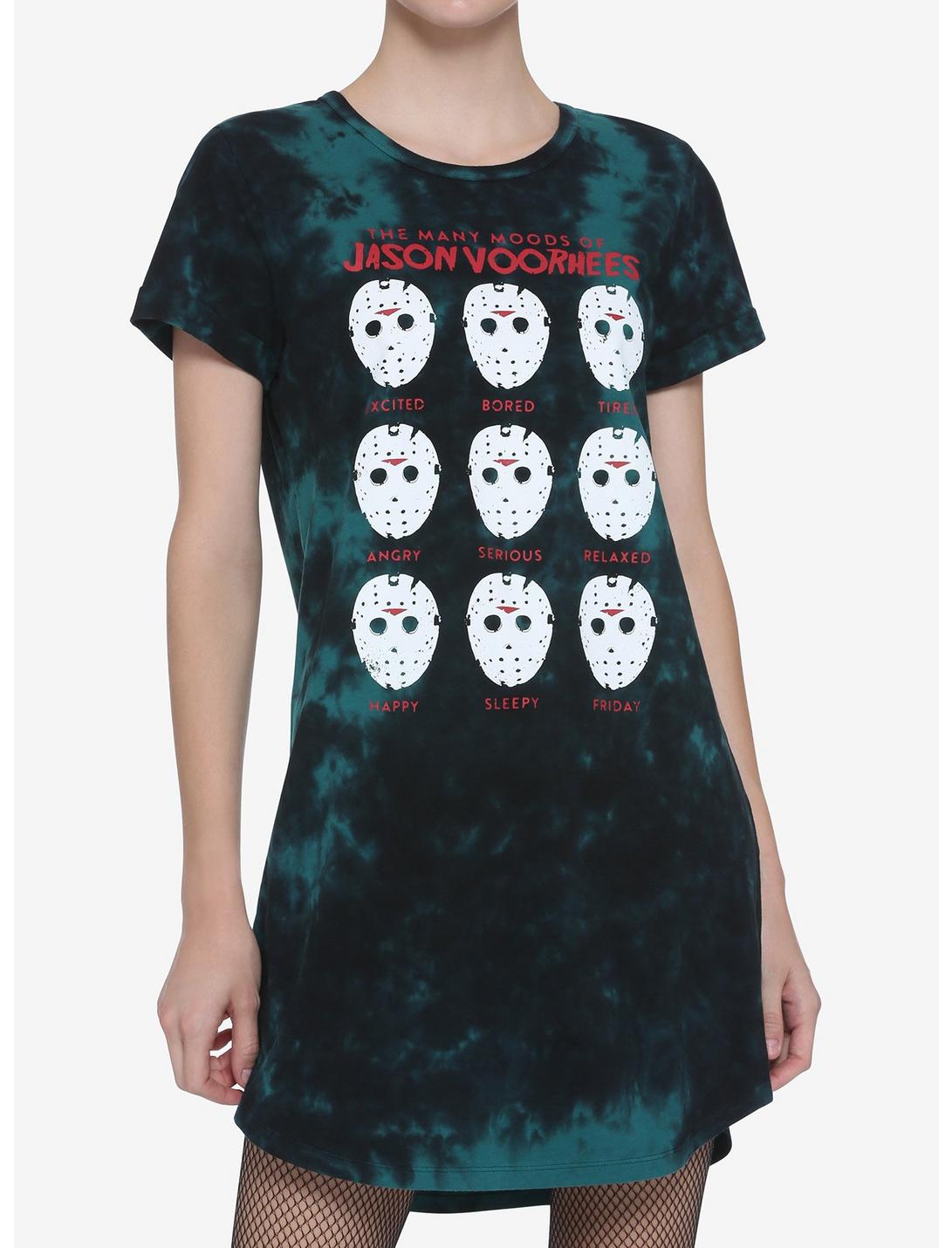 Friday The 13th Many Moods Of Jason Tie-Dye T-Shirt Dress, TIE DYE, hi-res