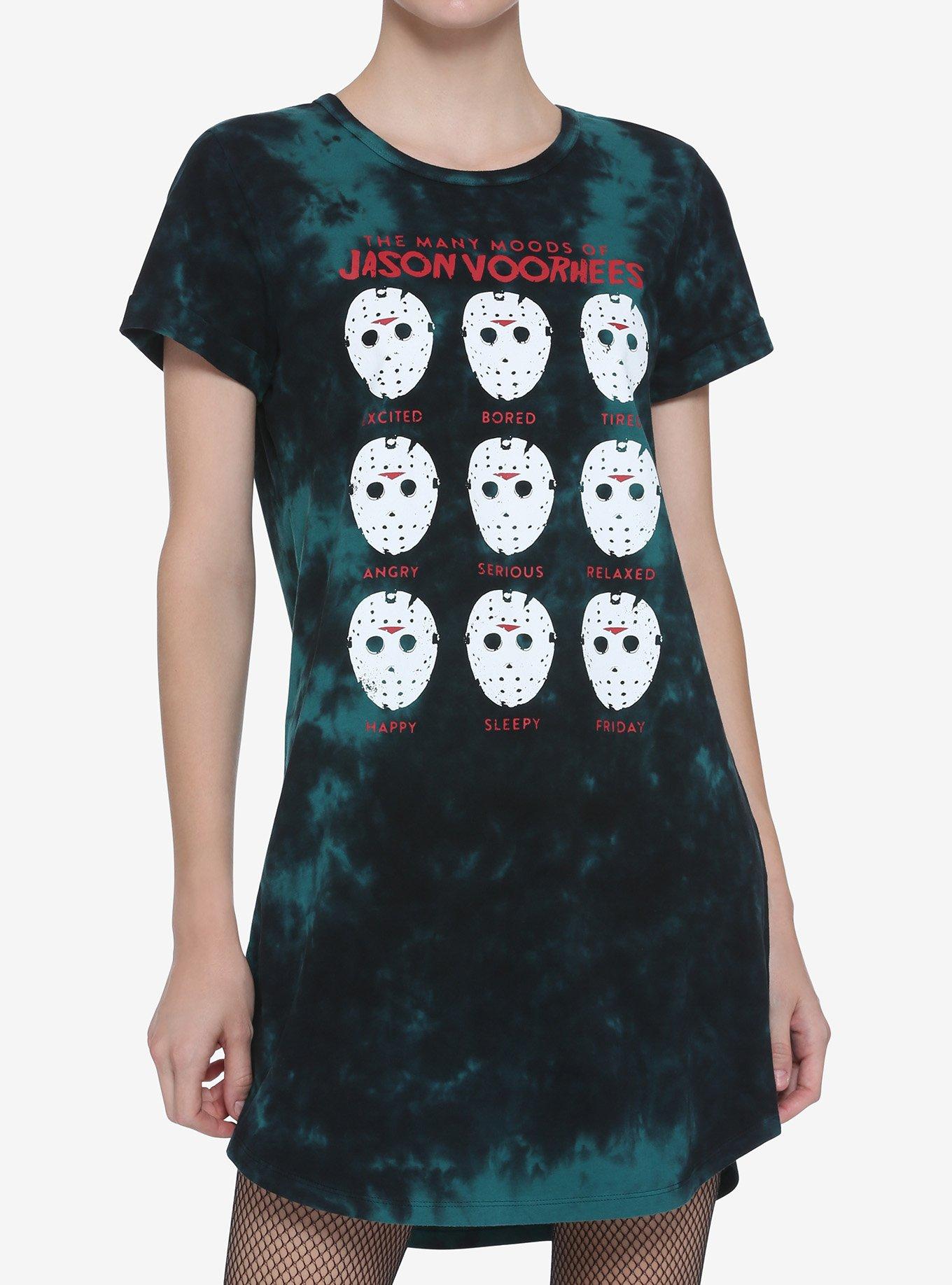 Friday The 13th Many Moods Of Jason Tie-Dye T-Shirt Dress, TIE DYE, hi-res