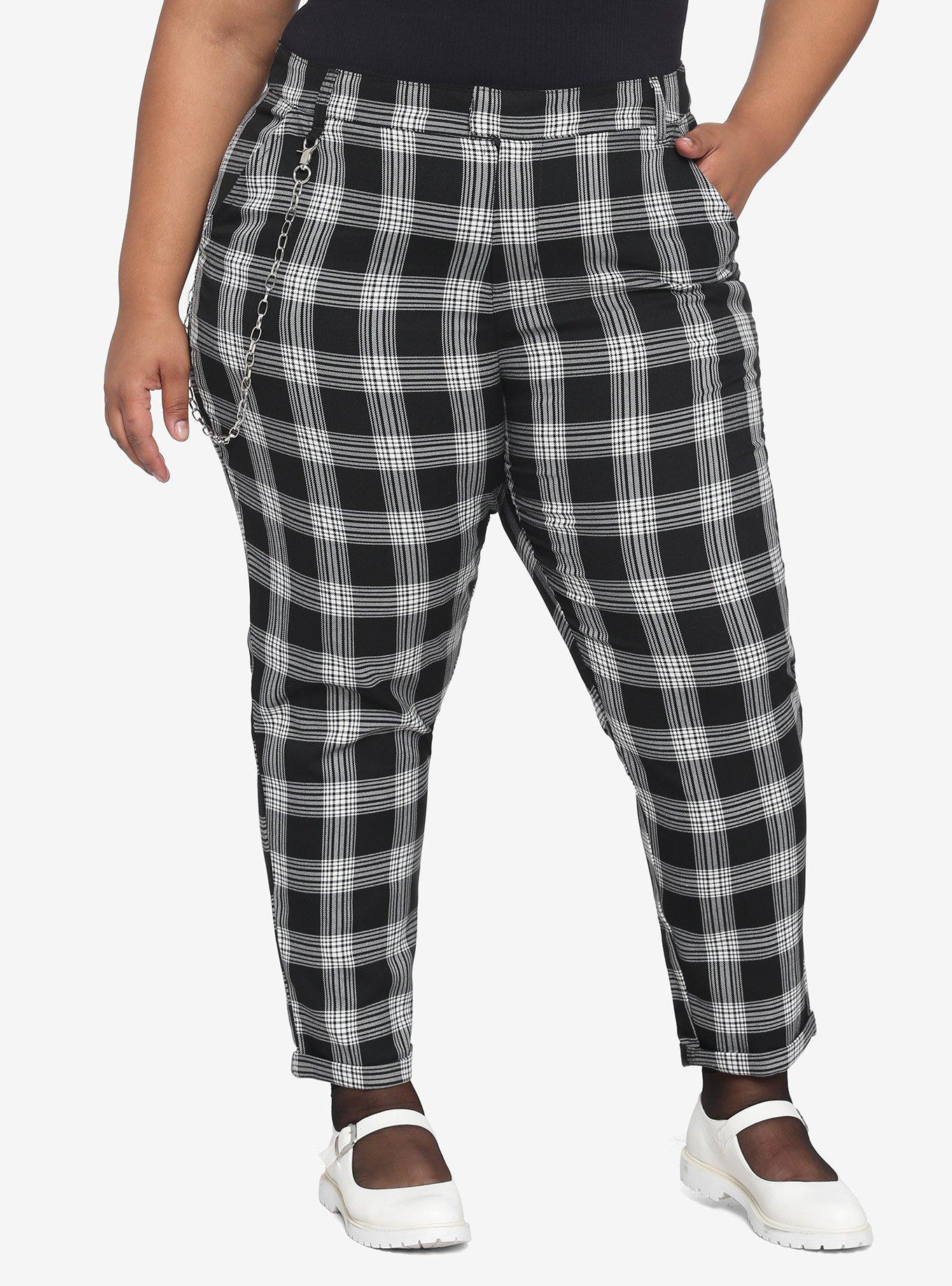 Hot Topic, Pants & Jumpsuits, Hot Topic Black White Plaid Pants Size Xl