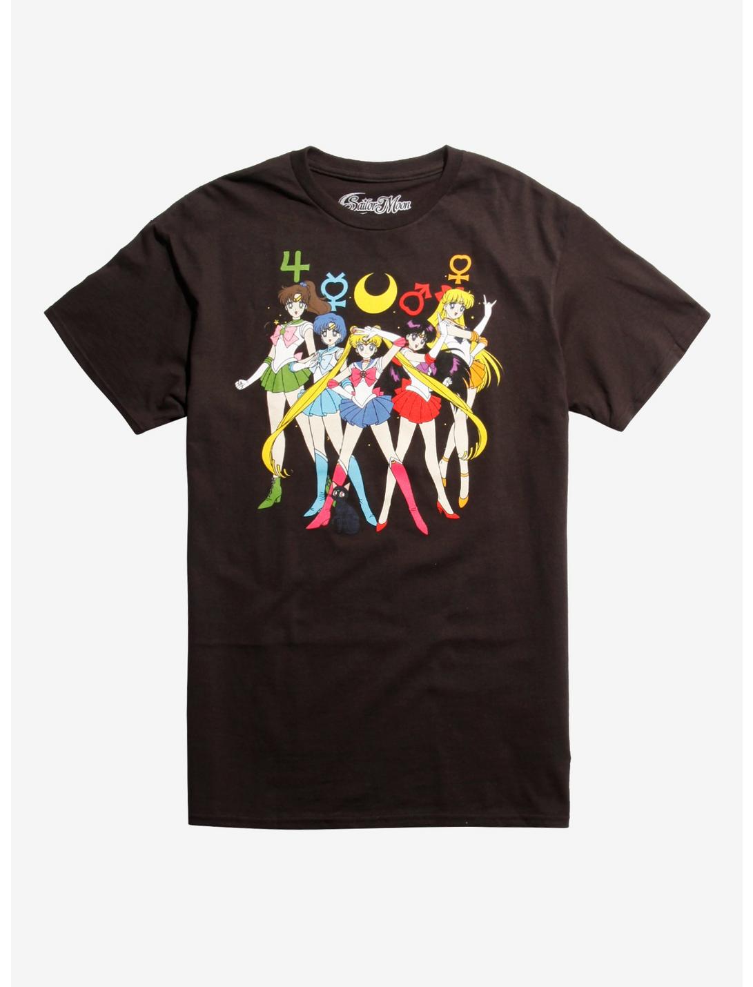 Sailor Moon Sailor Guardian Lineup T-Shirt, BLACK, hi-res
