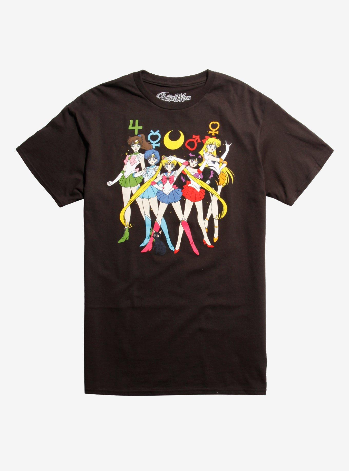 Sailor Moon Sailor Guardian Lineup T-Shirt, BLACK, hi-res
