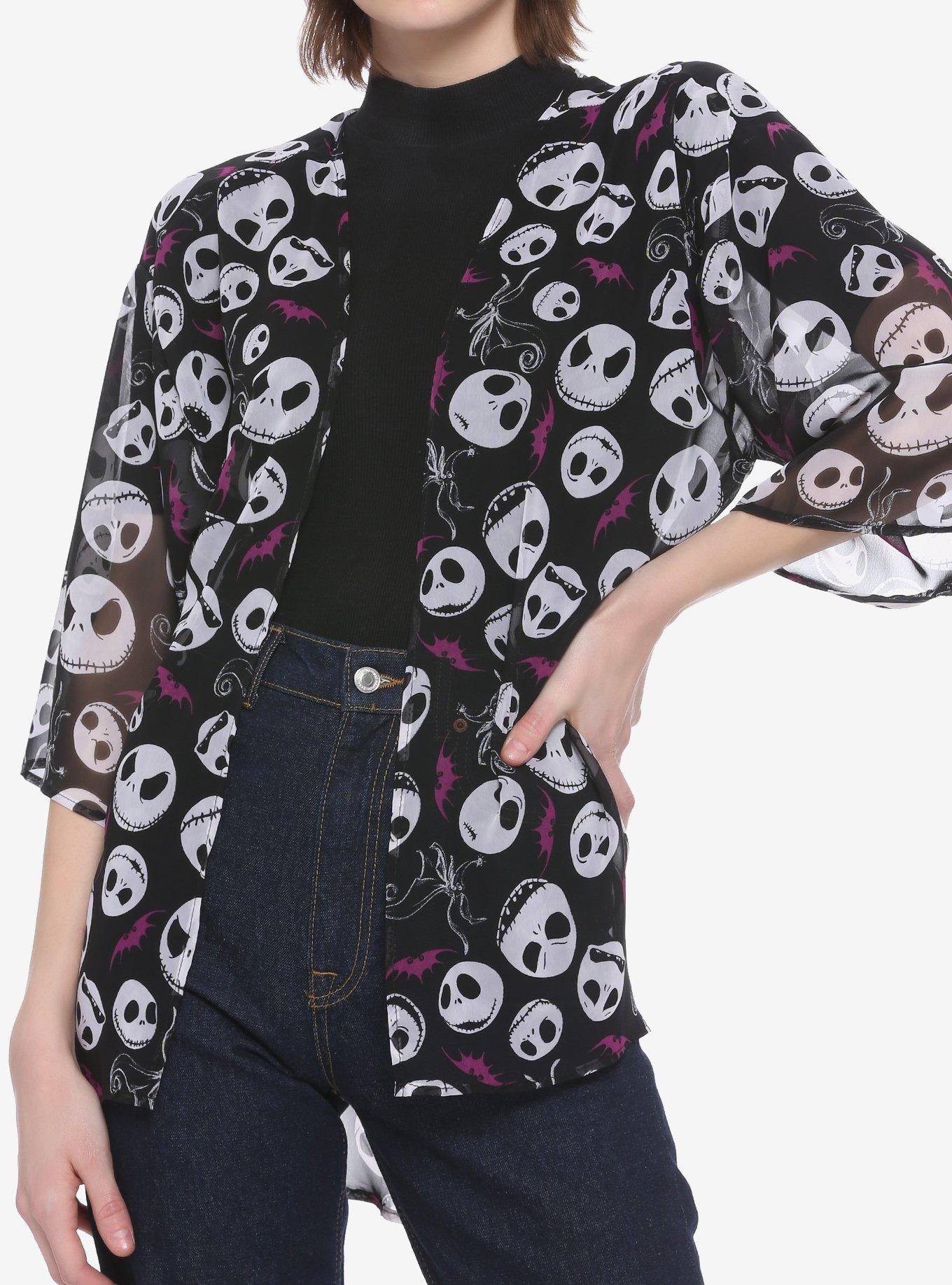 The Nightmare Before Christmas Jack's Head & Bats Kimono, MULTI, hi-res