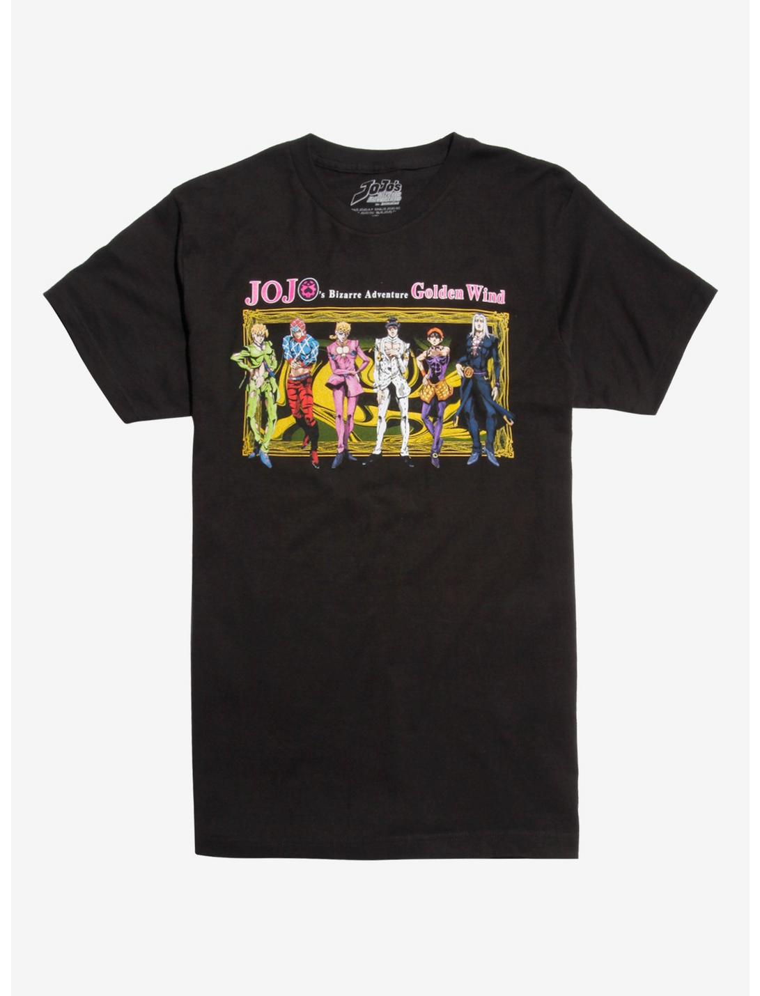JoJo's Bizarre Adventure: Golden Wind Character Frame T-Shirt, BLACK, hi-res