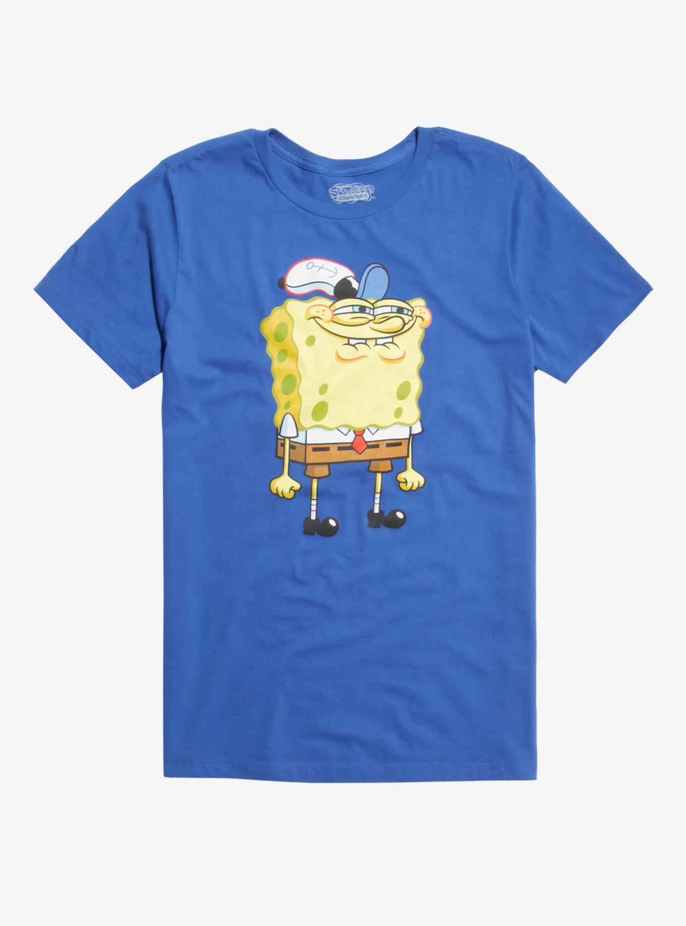 SpongeBob SquarePants Ew Face T-Shirt, BLUE, hi-res