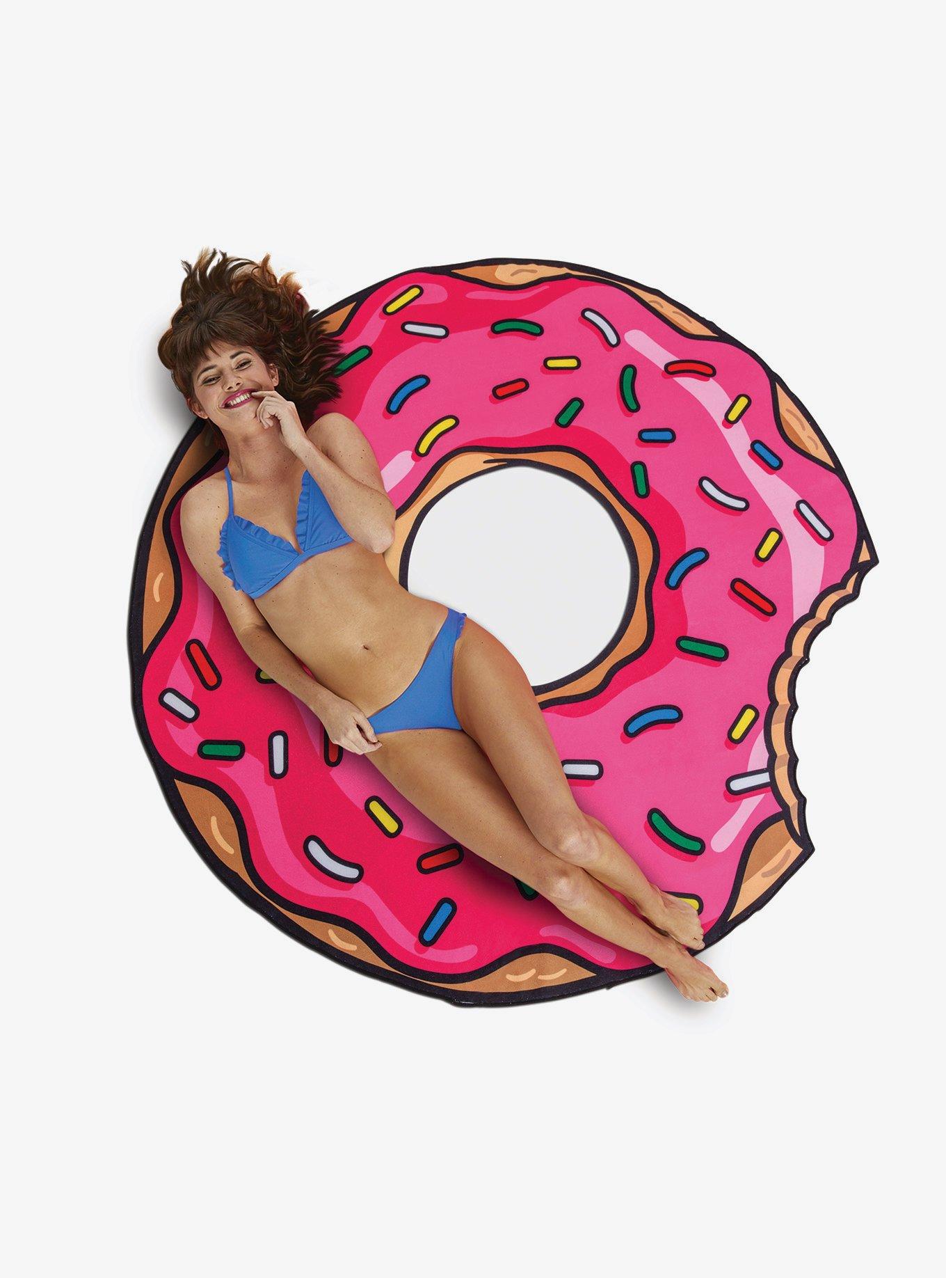 Giant Frosted Donut Beach Blanket, , hi-res
