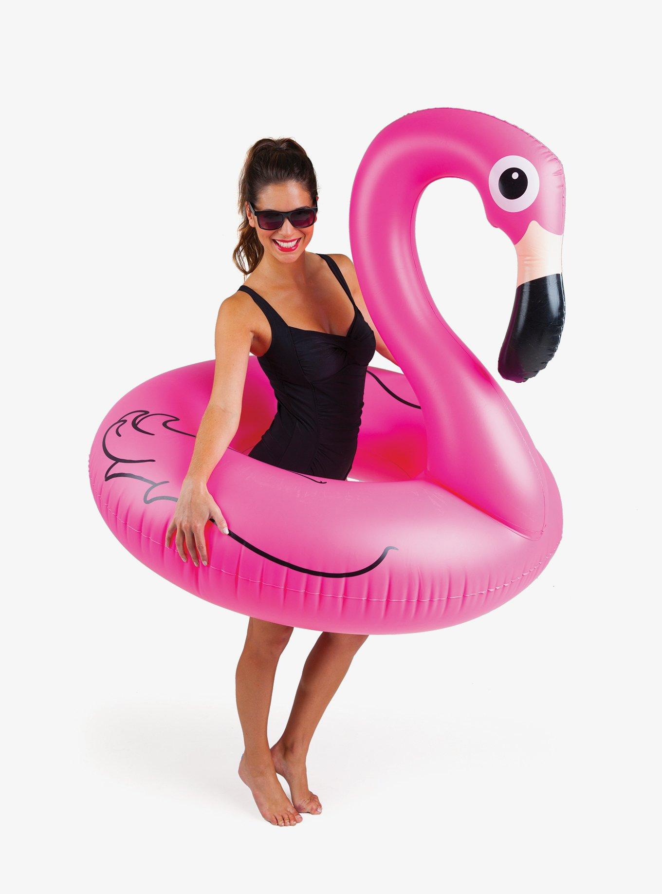 Giant Pink Flamingo Pool Float, , hi-res
