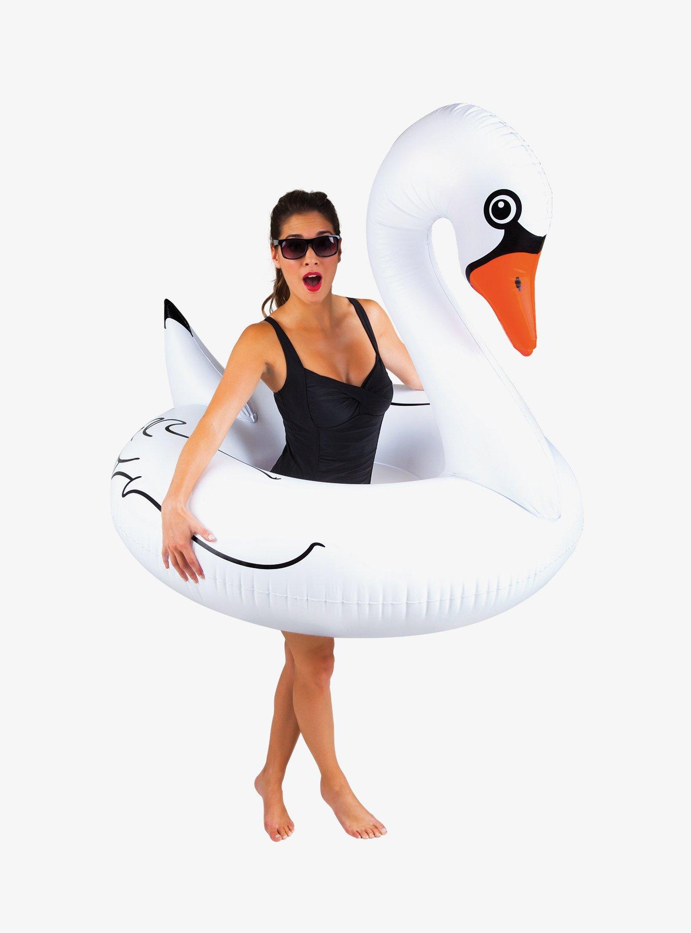 Giant White Swan Pool Float | Hot Topic