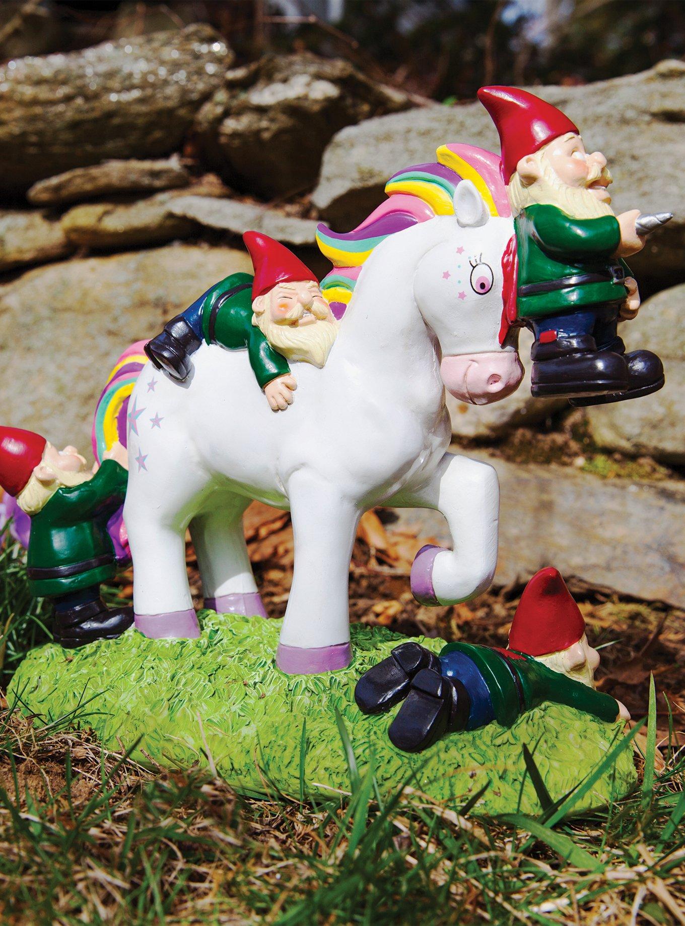 Unicorn Attack Garden Gnomes, , hi-res