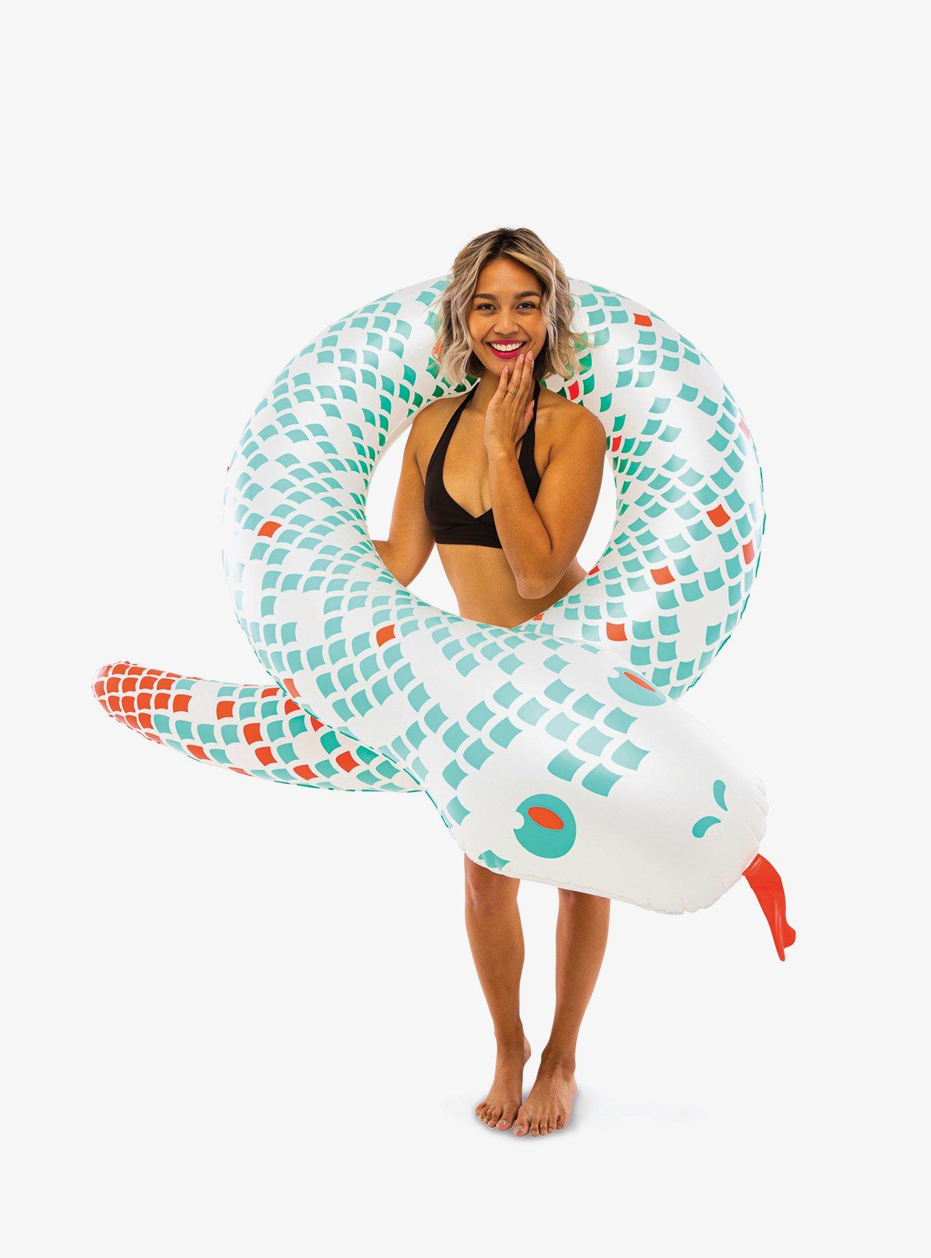 White Snake Pool Float, , hi-res
