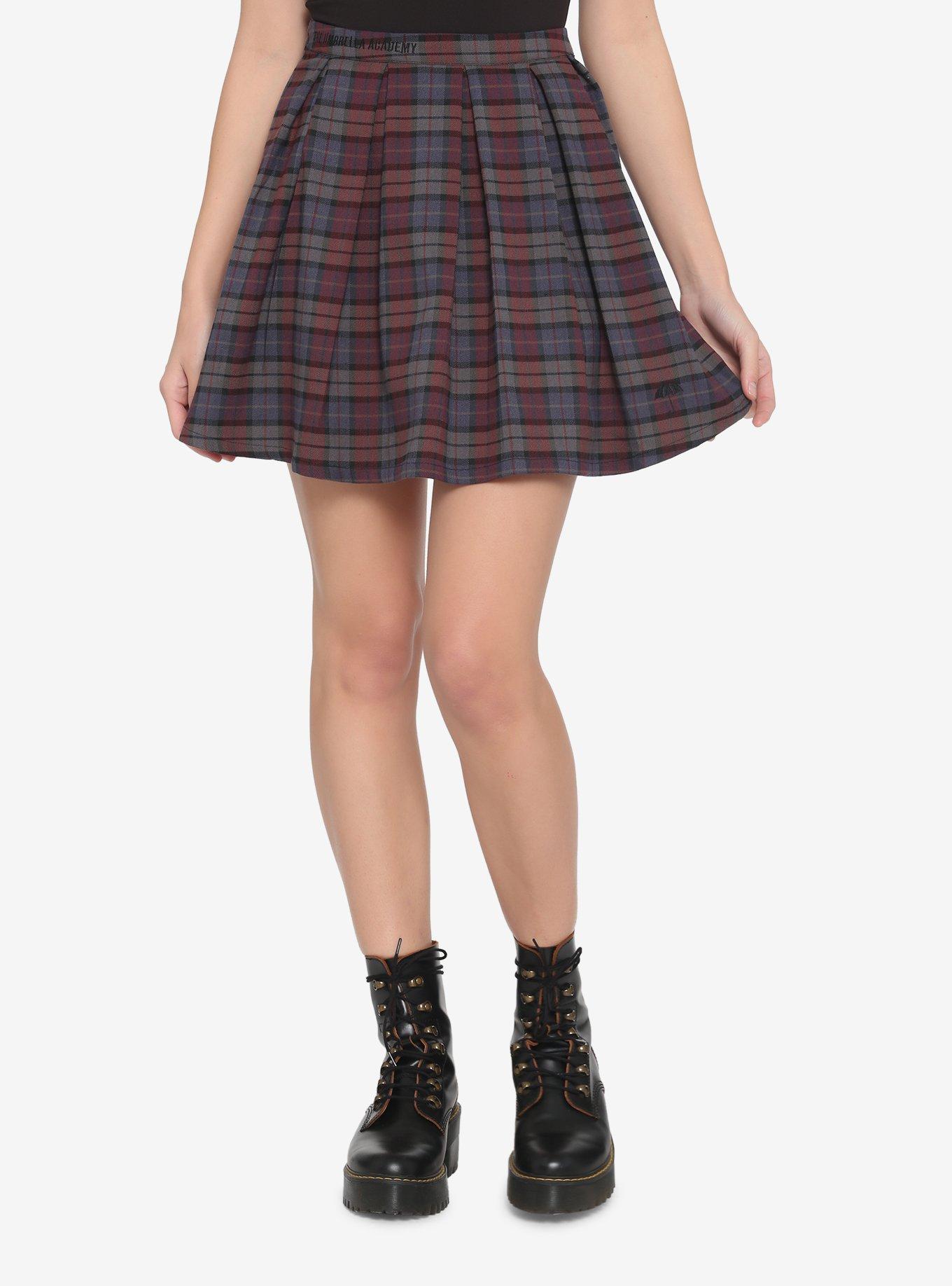 The Umbrella Academy Plaid Pleated Skirt, PLAID, hi-res