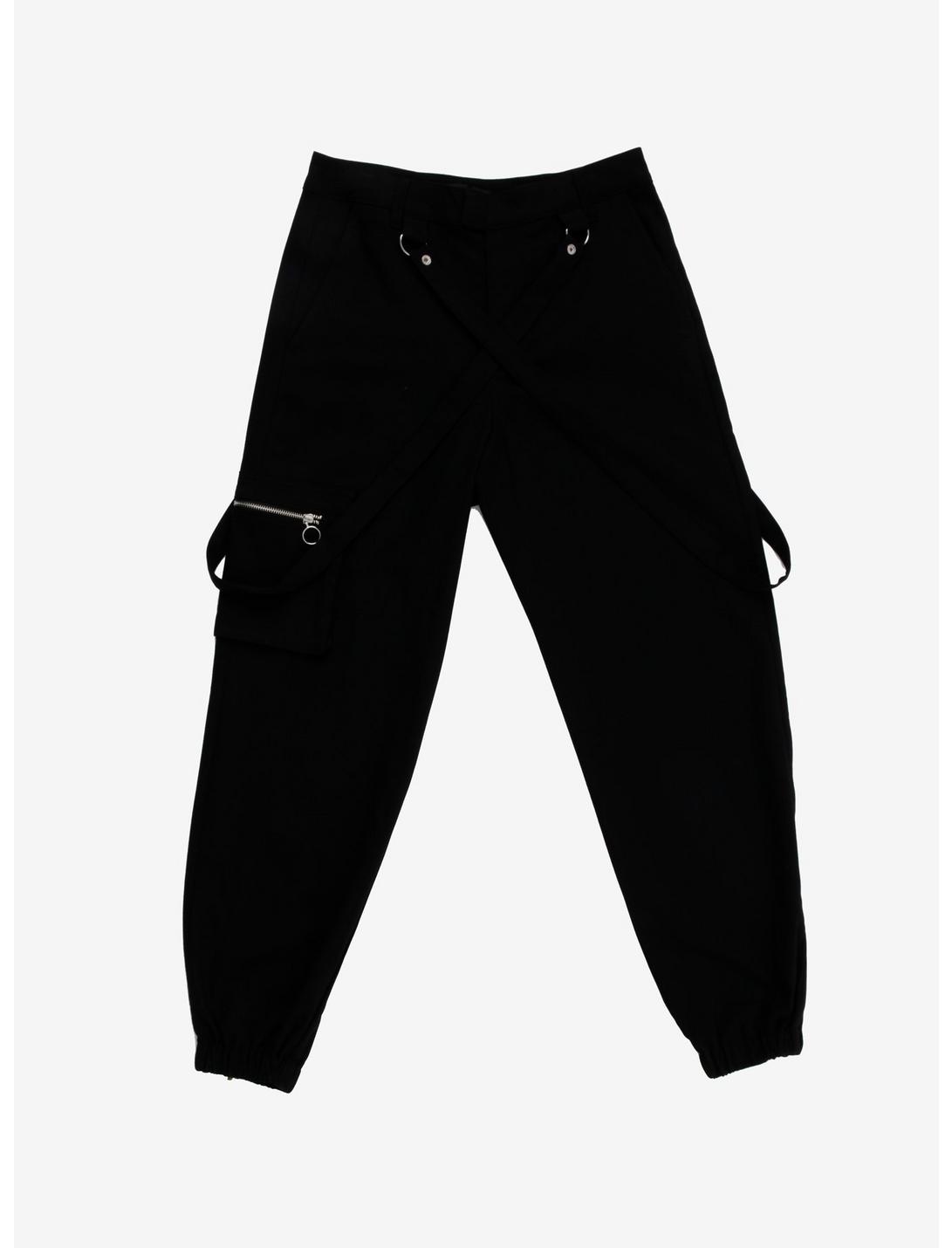 Black Strap Ultra Hi-Rise Jogger Pants, BLACK, hi-res