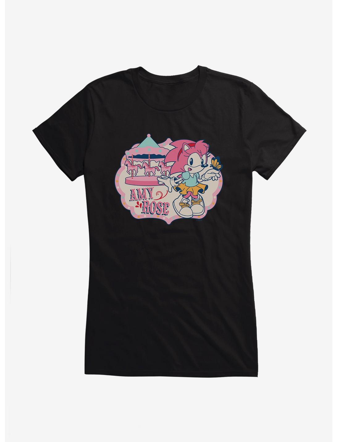 Sonic The Hedgehog Amy Rose Girls T-Shirt, BLACK, hi-res
