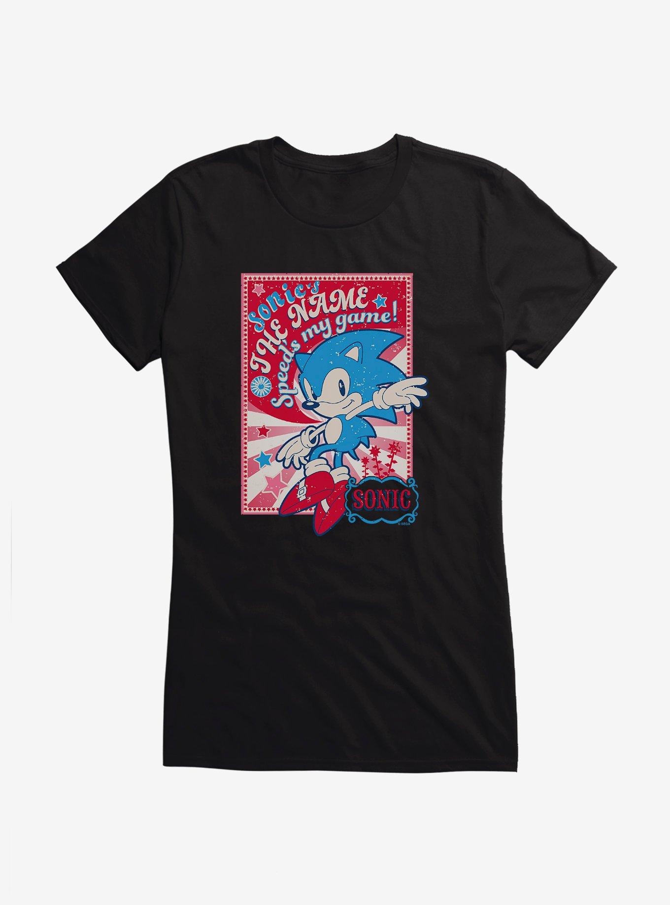 Sonic The Hedgehog Sonic's Name Girls T-Shirt