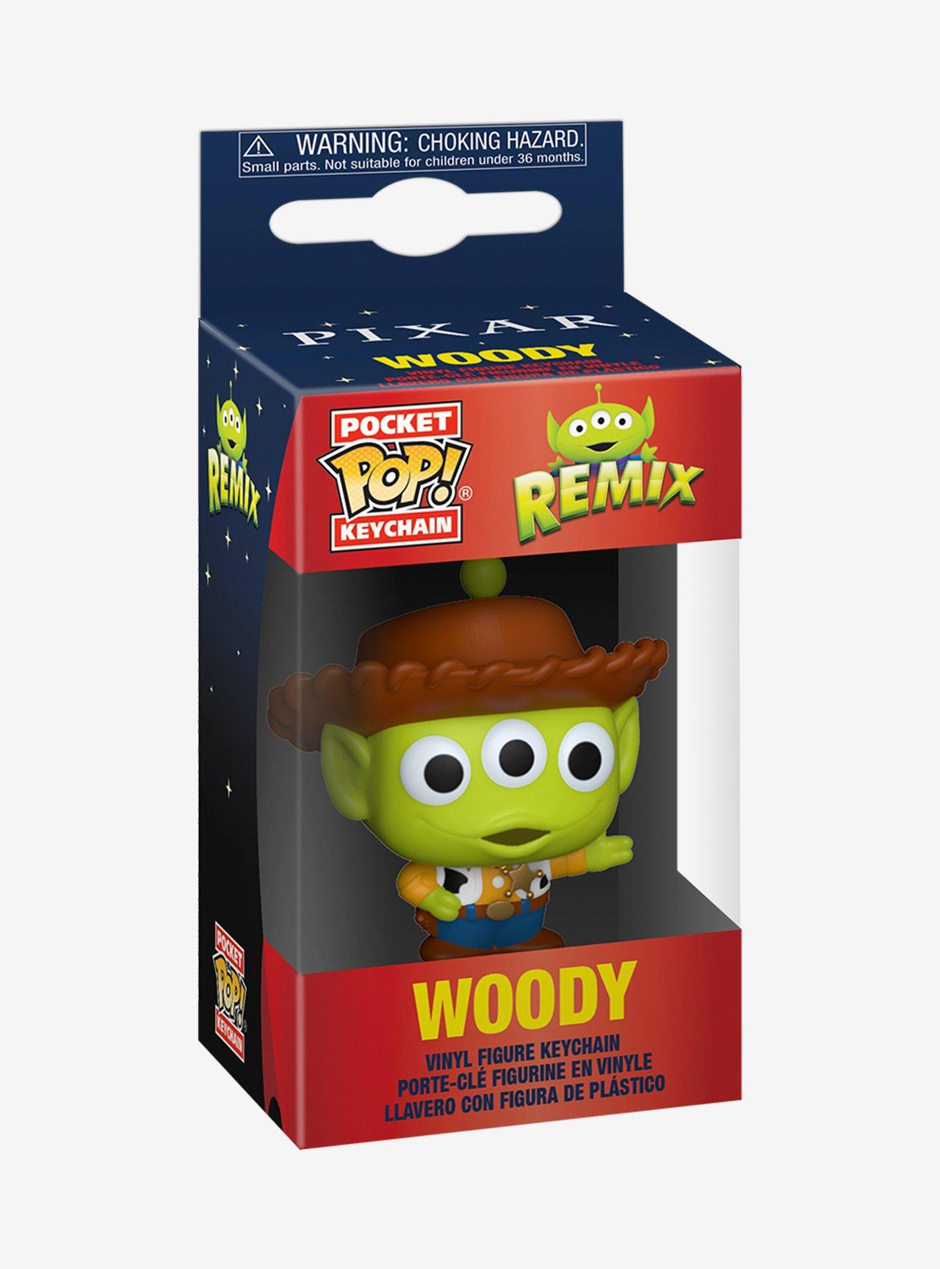 Funko Disney Pixar Remix Pocket Pop! Woody Vinyl Key Chain, , hi-res