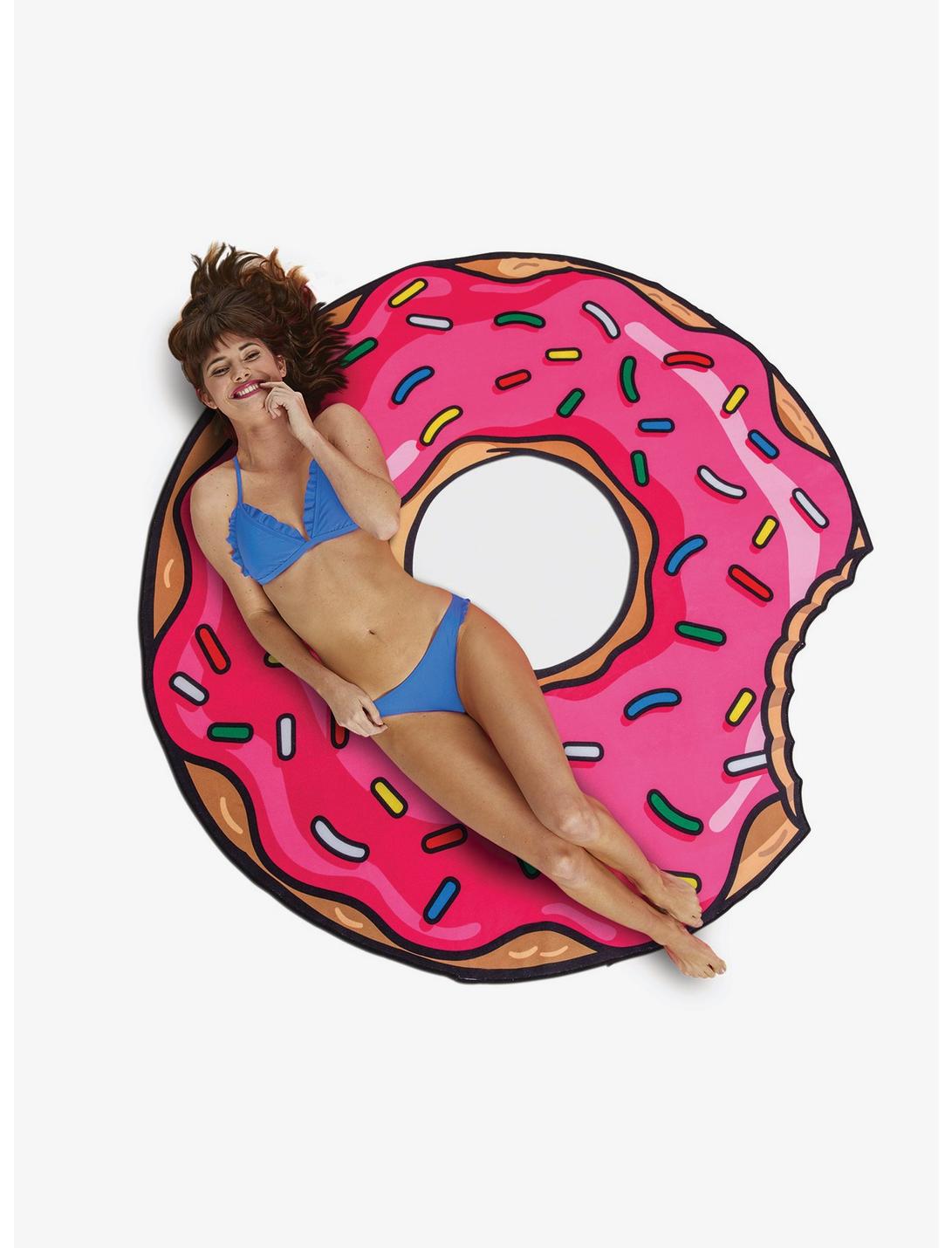 Giant Frosted Donut Beach Blanket, , hi-res