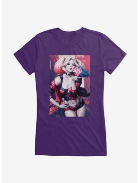 DC Comics Batman Harley Quinn Seductress Girls T-Shirt, PURPLE, hi-res