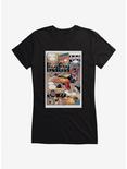 DC Comics Batman Harley Quinn In Action Comic Strip Girls T-Shirt, , hi-res