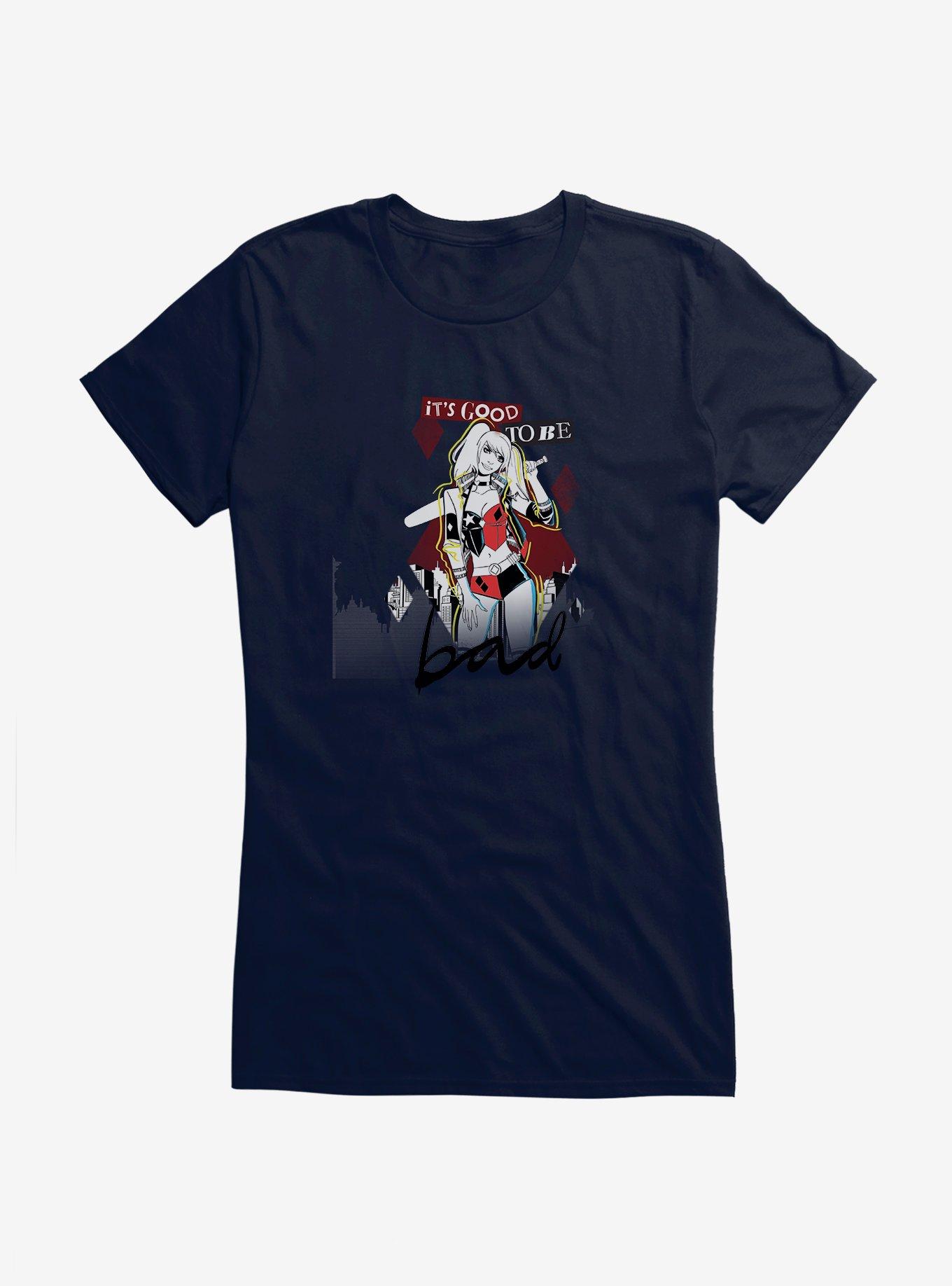 DC Comics Batman Harley Quinn It's Good To Be Bad Girls T-Shirt, , hi-res