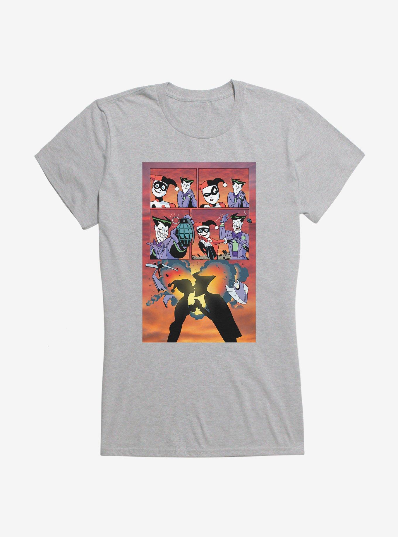 DC Comics Batman Harley Quinn And Joker Love Story Girls T-Shirt, , hi-res