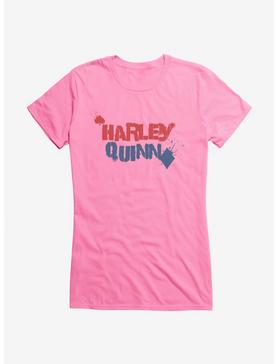 DC Comics Batman Harley Quinn Spray Paint Logo Girls T-Shirt, , hi-res