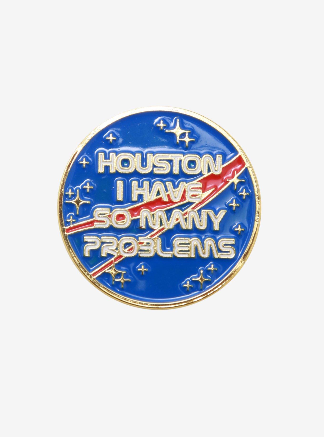 Houston So Many Problems Space Enamel Pin - BoxLunch Exclusive, , hi-res