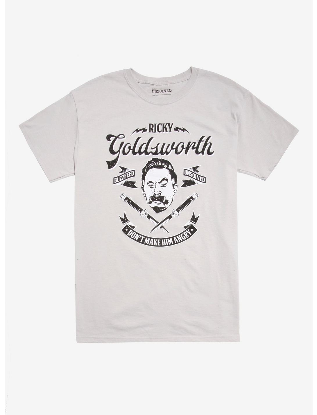 Buzzfeed Unsolved Ricky Goldsworth T-Shirt, GREY, hi-res