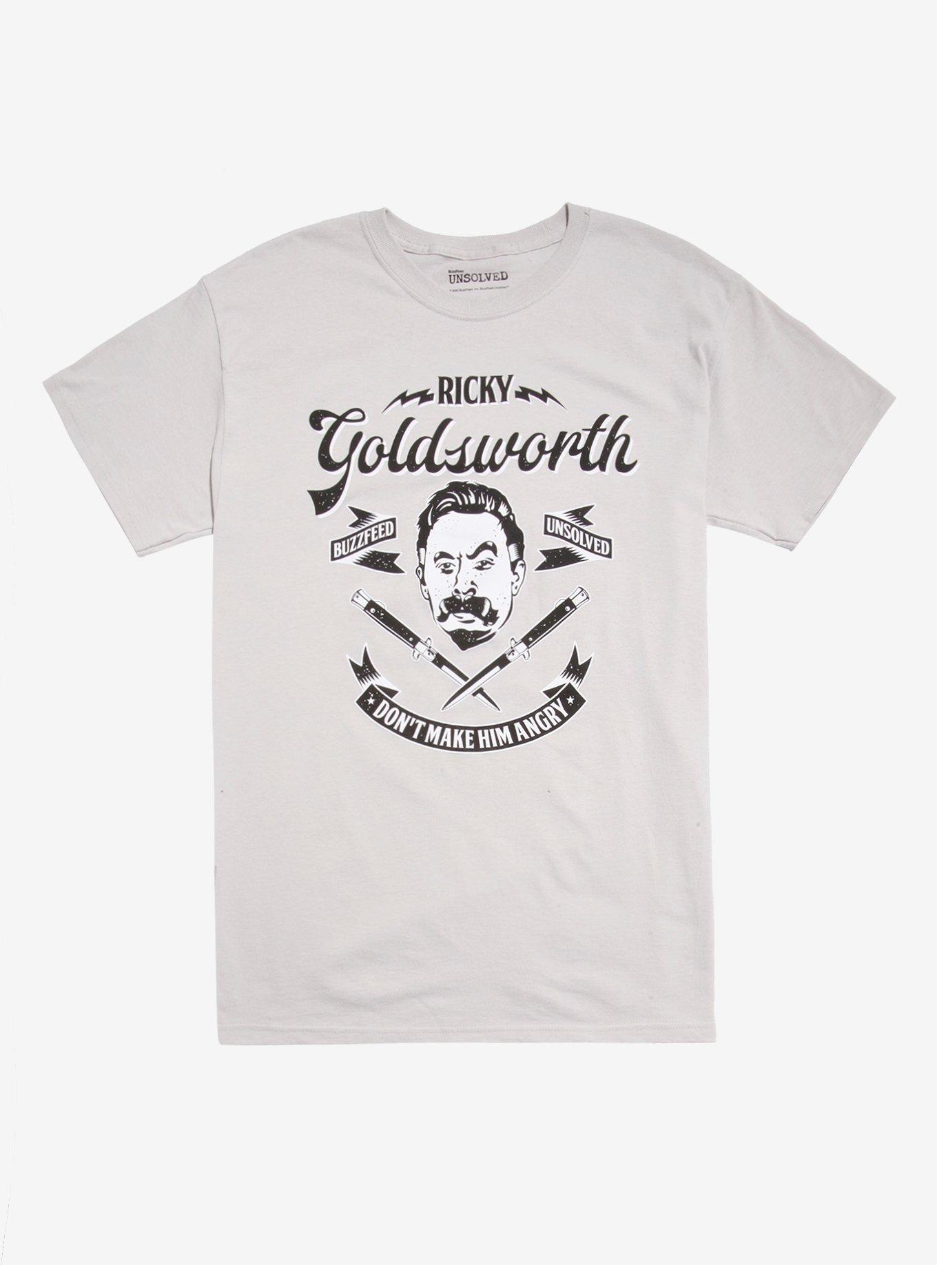 Buzzfeed Unsolved Ricky Goldsworth T-Shirt, GREY, hi-res