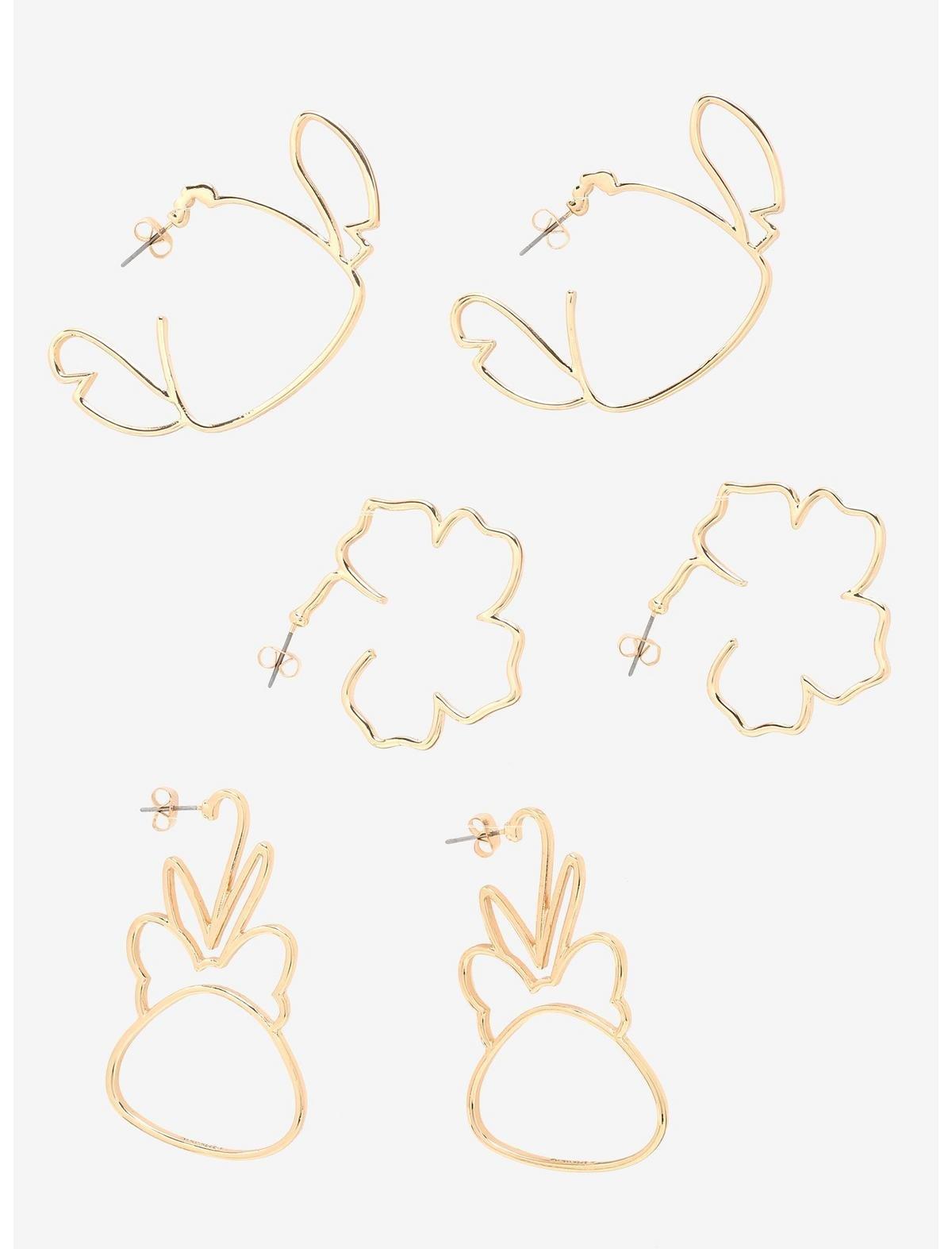 Disney Lilo & Stitch Line Art Earring Set - BoxLunch Exclusive, , hi-res