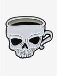 Skull Coffee Cup Enamel Pin, , hi-res