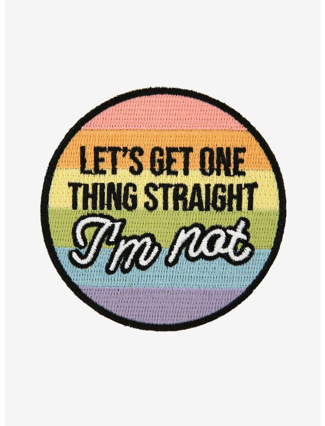 Not Straight Rainbow Patch, , hi-res