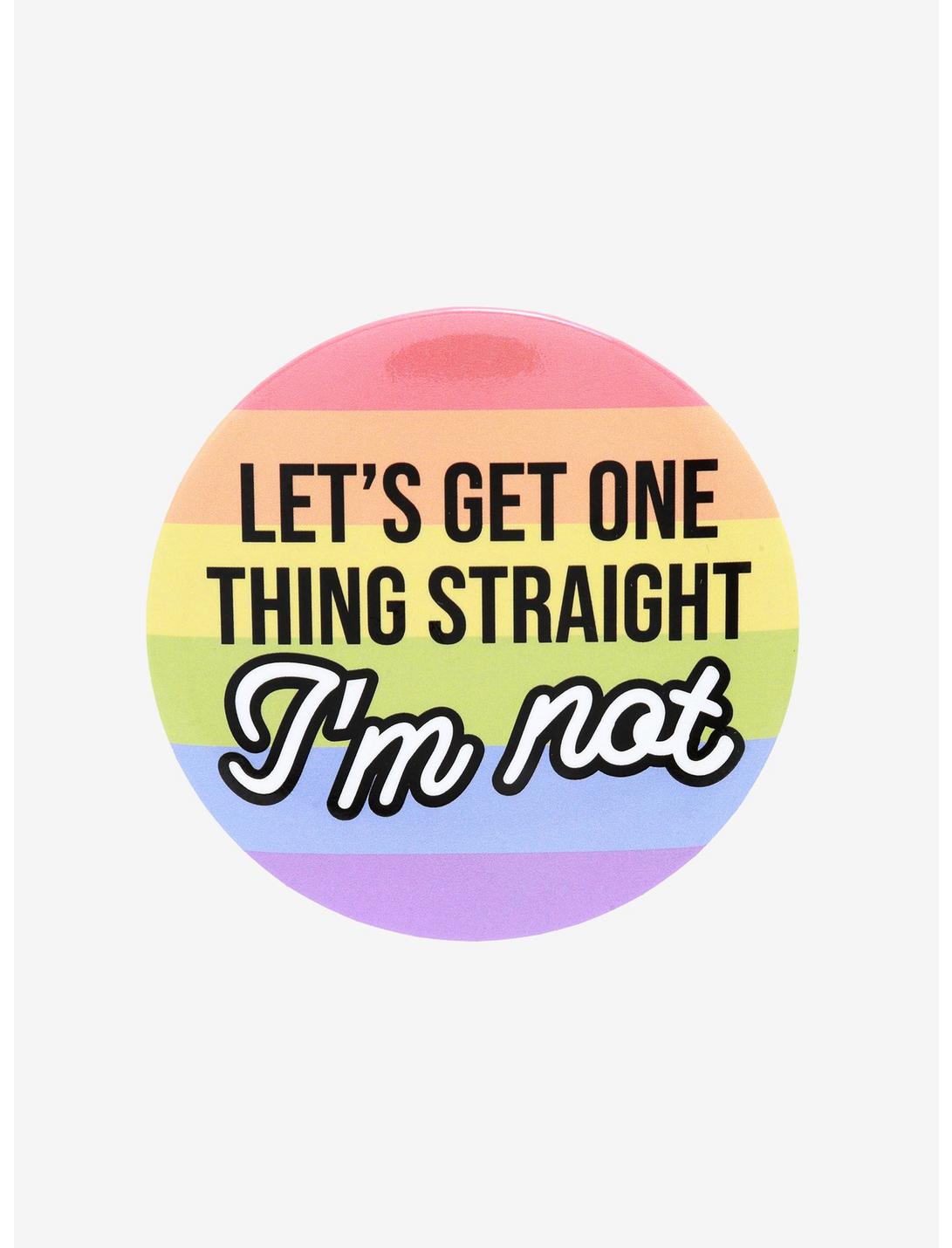Not Straight Rainbow Button, , hi-res